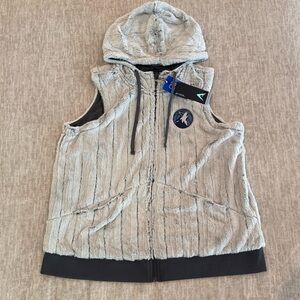 Women’s 2XL Antigua Rant Vest Minnesota Timberwolves Full Zip Hoodie Sleeveless